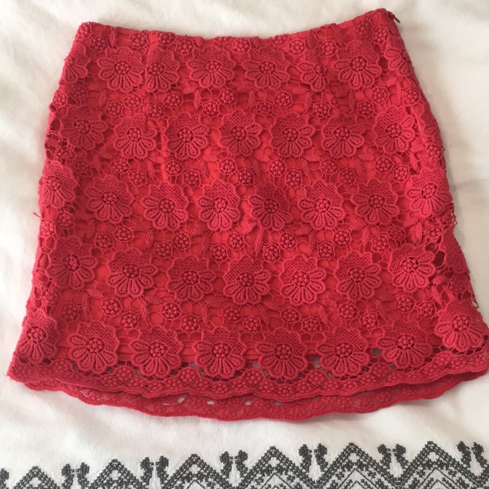 Crochet high waist skirt